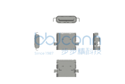 TYPE-C 24P female 4-pin sinking plate 1.6 L=7.90 CH=0.02 double row SMT